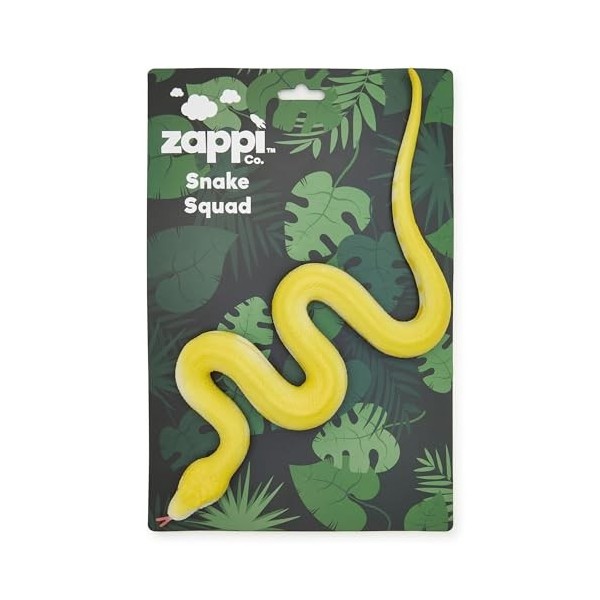 Zappi Co Golden Python Serpent en caoutchouc réaliste – Respectueux de lenvironnement et non toxique, parfait pour Halloween