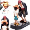 Anime One Piece Quatre Empereurs Shanks Enfance Chapeau De Paille Luffy PVC Action Figure, Anime Figure Modèle, Anime Action 