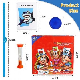 Sinwind Jeu Devine Qui Je suis, Jeu Qui suis-Je, Jeux de Plateau Famille ou Enfant, Qui suis Je Jeu de Société Enfant et Adul