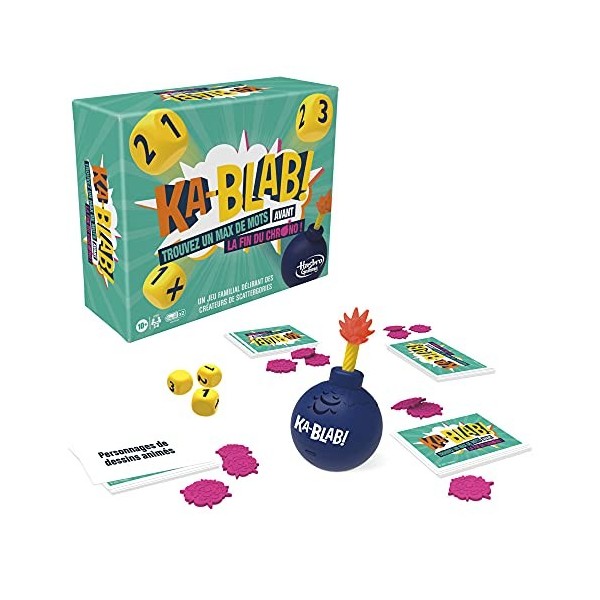 Hasbro Ka-Blab!, Jeu pour familles, Ados et Enfants, dès 10 Ans, Jeu de Groupe, 2 à 6 Joueurs, par Les créateurs de Scattergo