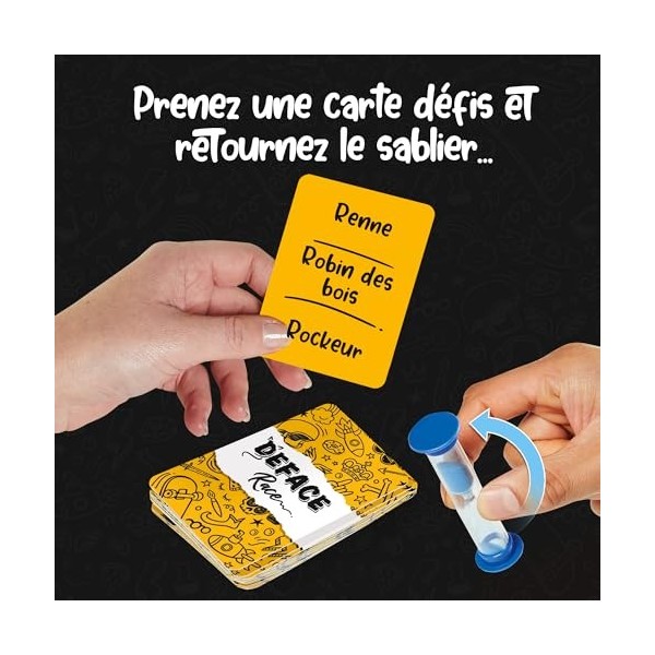 Tomy Games T73588 Deface Race, Jeu Familial de Dessin pour 4 Joueurs ou Plus, pour Adultes et Enfants à Partir de 8 Ans, Mult