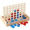 Jeux de société Enfant, Jeu de société pour 2 Personnes Puissance 4 en Bois Jeu de société Game Convient comme Cadeau pour Le