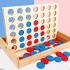 Jeux de société Enfant, Jeu de société pour 2 Personnes Puissance 4 en Bois Jeu de société Game Convient comme Cadeau pour Le