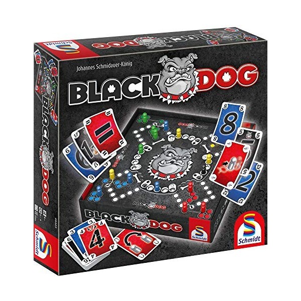 Schmidt Spiele- Chien 49323 Dog, Tactique et Jeu Familial, Black,Noir