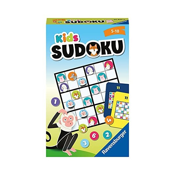 Ravensburger Kids Sudoku-20850-Jeu de logique pour Un Enfant de 5 à 10 Ans, 20850, Multicolore