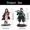 BJPERFMS Demon Figurine 2 Pièces Demon Action Figure Demon Anime Q Version Demon Cadeaux pour Enfants Fans