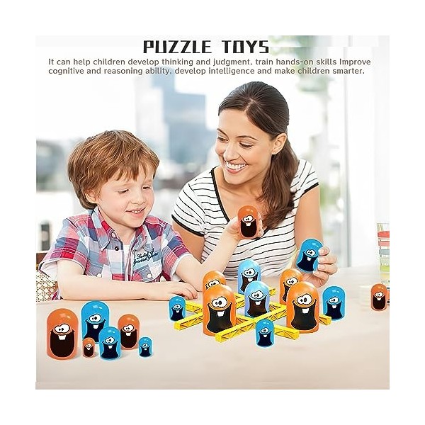 Jeu Big Eat Small Tic Tac Toe Set, Waldspring Jeu de Tic Tac Toe, Tic Tac Toe Jeu De Société Interactif pour Enfants Amis de 