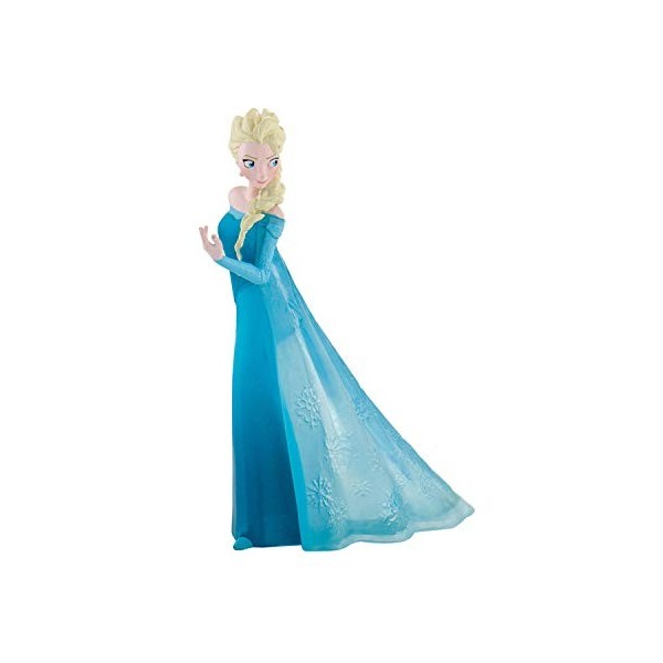 Bullyland 13446 - Set de figurines de jeu Princesse Elsa, Anna et Olaf de Walt Disney La Reine des Glaces, fidèles au détail,