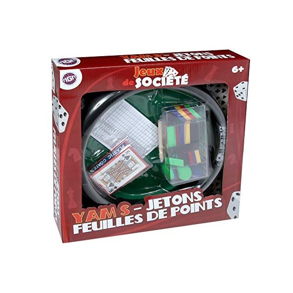 MGM GAMES - Jeu de Yams avec Jeu de Carte et Jetons- 140019 - Matériaux de Bonne qualité - À Partir de 6 Ans