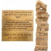 GAGALU Ice Breaker Questions Tumbling Tower Jeu de 54 pièces en bois, excellent jeu de fête de famille pour enfants et adulte