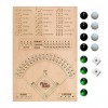 DISPRA société Base-Ball - Baseball Bureau avec dés | Chiffres mathématiques Classique avec 12 Flippers en Verre, société Spo