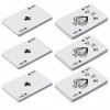 VILLCASE Mini Cartes À Jouer 6 Jeux De Cartes Pocker Miniatures Nouveauté Cartes De Jeu De Casino pour Enfants Cadeaux De Fêt