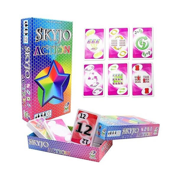 Skyjo Jeu de cartes - Jeux de société - 8 ans ou plus - Jeux de cartes pour  adultes et enfants - Joué de 2 à 8 personnes