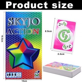 Action Jeux de Cartes，Action Numéros Jeu De Carte，Jeu De Société Adulte Et Enfant，Jeu De Société Famille pour 2-8 ,Joueurs Je