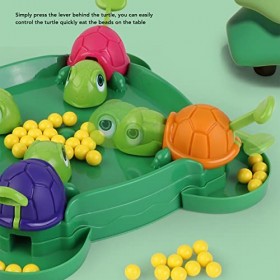 Asixxsix Jeu de Plateau Tortue affamée, Jeu de Plateau Tortue affamée interactif en Plastique Contrôle Facile Jouet éducatif 