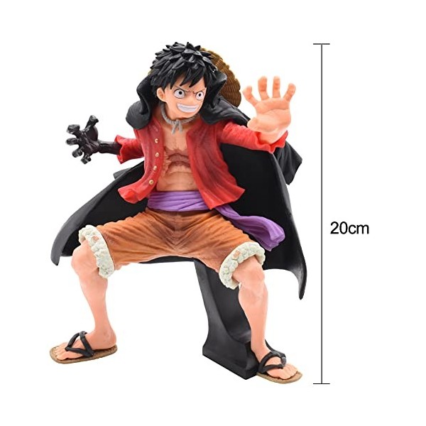 Hilloly One Piece Figurine Luffy Figurine, Anime Monkey D Luffy Figure 20cm, Luffy Figurine Décoration Ornements, PVC Collect