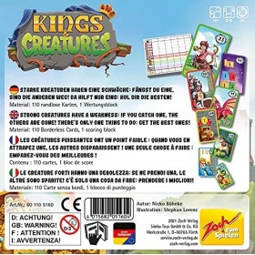 Zoch Kings & Creatures, Jeu de Cartes et à Collectionner, pour 2 à 6 Joueurs à partir de 10 Ans, 601105160, Multicolore