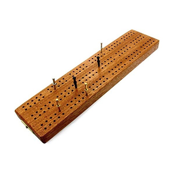 Planche de cribbage britannique 3 rails en bois dur 30 cm