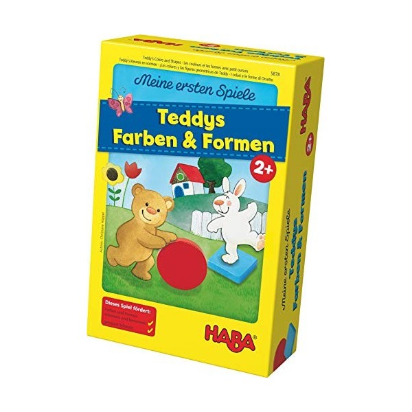 HABA- 5878-Meine ersten Spiele Teddys, Legespielsammlung für 1-4 Kinder AB 2 Jahren, zum Lernen Von Farben und Formen, 5878, 