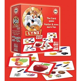 Educa 18922 Lynx Go! Jeu de Cartes, Version Anglaise, à partir de 4 Ans