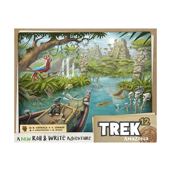 Lumberjacks studio Trek 12 Amazonie Jeu de société - Jeu daventure - Jeu de Roll & Write - Blackrock Games