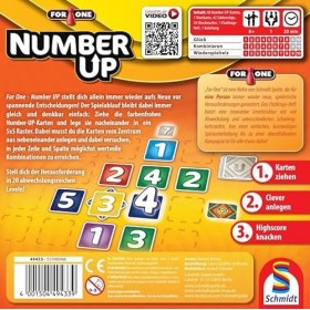 Schmidt Spiele 49433 for One, Number UP, Jeu Familial, Multicolore