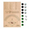 Plateau de Jeu de dés de Baseball, Plateau de Jeu de Flipper de Sport en Bois, Jeu de Chiffres mathématiques Classique avec 1