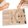 Plateau de Jeu de dés de Baseball | Jeu de mathématiques sur Table en Bois avec dés | 12 Pinballs Family Sports Board Games f