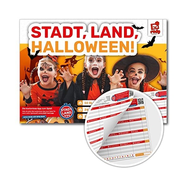 Rudy Games - Ville, pays, Halloween - ville, pays, rivière modèle bloc pour enfants et familles - jeu de fête | jeu familial 