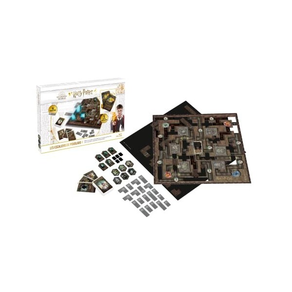 Shuffle - Harry Potter et Les Escaliers de Poudlard - Nouveau Jeu de Société Enfant Famille - avec Cartes Lenticulaires - A P