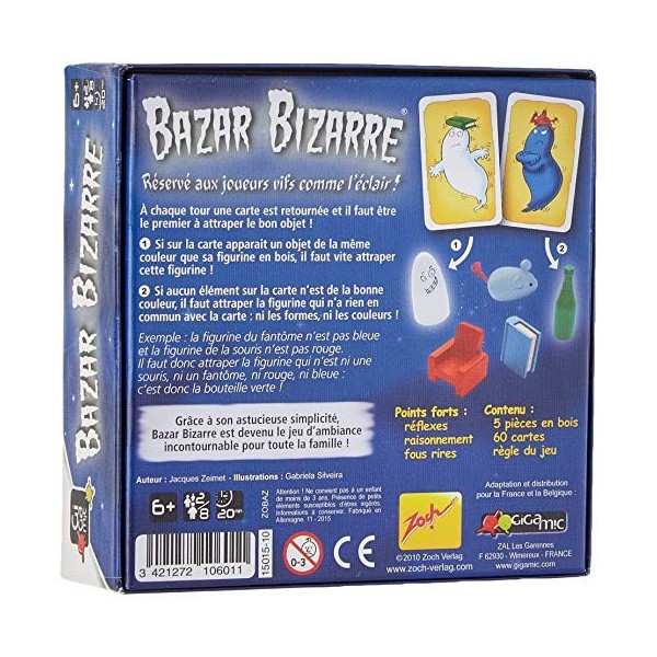 Gigamic - ZOBAZ - Jeu de rapidité - 2 - 8 joueurs Bazar Bizarre