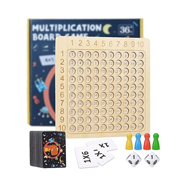 Table D Addition en Bois,Jouet en Bois pour Apprendre à Compter,Table Addition Montessori,Table Addition Soustraction,Table A