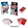 2pcs Jeux de Cartes Monopoly Jeu de Societe Deal Jeu de Cartes à Jouer Rapide pour 2-5 Joueurs Jeu de Plateau Classique pour 