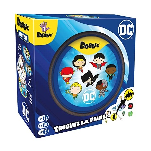 [Exclusivité Amazon ] Zygomatic | Dobble DC Comics |Jeu de société |Jeux de Cartes | Jeux Enfants à partir de 6 ans| 2 à 8 jo