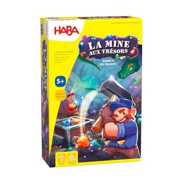 HABA - La mine aux trésors - 305845 - Un jeu dadresse qui frappe fort ! - 5 ans et plus