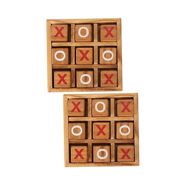 Totority 2 Ensembles XO Échecs Jouets pour Tout-Petits Jouets DExtérieur pour Tout-Petits Jeux De Société Morpion Et Croix p