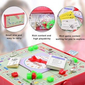 Jeu de Société,Monopol-y Jeu de Société，Jeux denchères,Jeu de Carte，inclut Un Boîte à Outils,Jeu de Plateau pour la Famille 