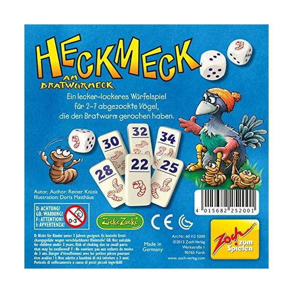 Zoch - 25200 - Jeux de Société Allemand - Heckmeck am Bratwurmeck