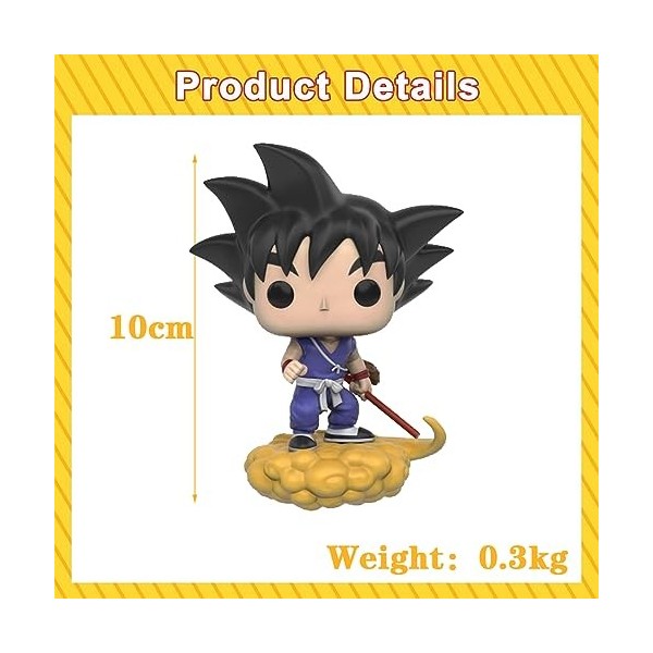 DGTSYAL Goku Figurine, 15M Figurine Super Saiyan, Figurine Sangoku Figurine Goku Version Théâtrale avec Base Ornements Collec