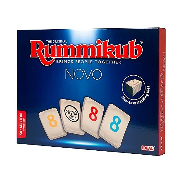 Ideal , Rummikub Novo Game: Brings People Together, Family Strategy Games, for 2-4 Players, Ages 7+