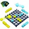 EKKONG Bounce Off Party Game, Game Bounce avec 16 Balles Rebondissantes, 9 Cartes Défi, 4 Porte-balles, 1 Grille Jeu, Jeu de 