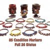 Byhoo Lot de 85 marqueurs d’état Donjon et Dragons, Accessoire de Suivi à Code de Couleur pour Figurines, Excellent pour Les 