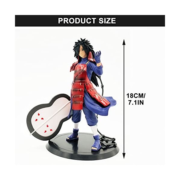 BESTZY Naruto Figurine Anime Uchiha Madara Edotensei Action Figure Décoration et Ornements de Collection Figure dAnime Jouet