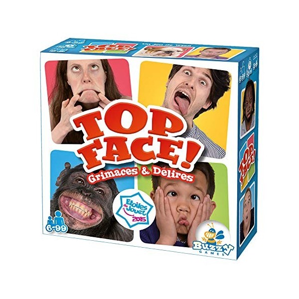 Buzzy Games- Top Face Nouvelle Version Jeu de Societe, BUZ005TO, Multicolore