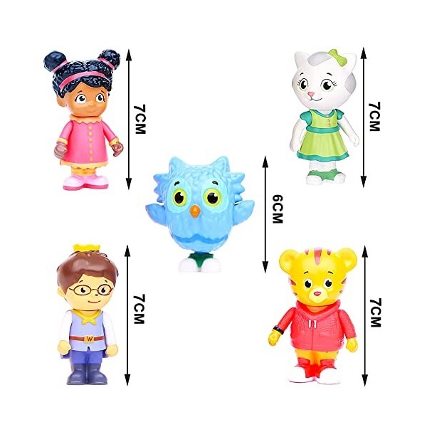 Hilloly Poupée du Voisin Ami du Petit Tigre Set 5 Pcs Petit Tigre Figures Toy Gâteau Toppers Ornements PVC Action Figures Toy