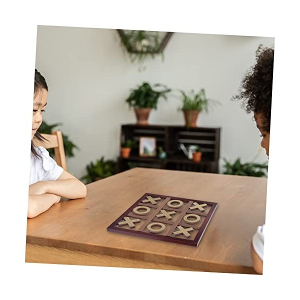 KOMBIUDA 1 Ensemble XO Échecs Jouets De Voyage pour Enfants Voyage Échiquier Enfants Jouets Éducatifs Table Jeu De Société Pl