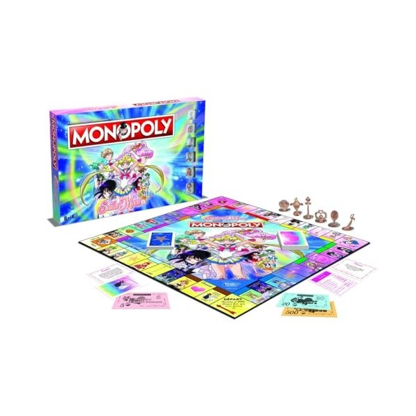 WINNING MOVES - MONOPOLY SAILOR MOON - Jeu de société - Jeu de Plateau - Version française, 2-6 jouers