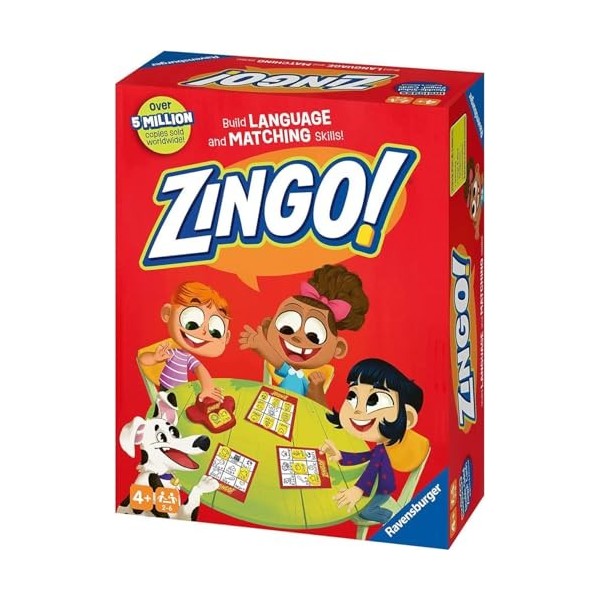 Ravensburger Zingo Jeu de Bingo – Jouets éducatifs et éducatifs pour Enfants à partir de 4 Ans – Cadeaux de Noël pour garçons
