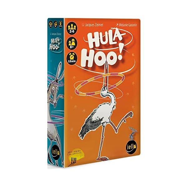 IELLO: Hula Hoo – Jeu de fête amusant, remise de cartes, sur le thème des animaux, facile à apprendre, famille à partir de 8 