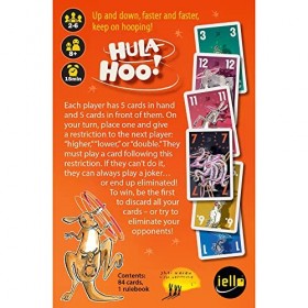 IELLO: Hula Hoo – Jeu de fête amusant, remise de cartes, sur le thème des animaux, facile à apprendre, famille à partir de 8 